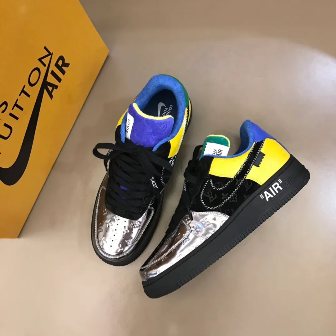 Men's shoes 💰p440 "*OUIS *UITTO*" x OFF-WHITE x Nike tripartite collaboration! Trendy and cool men's casual sports shoes with unrivaled color matching. The design idea basically continues the style of THE TEN. The Swoosh line and tongue label have a very familiar visual effect and are both fashionable and trendy! A must-have for fashionistas! The effect on your feet is absolutely stunning! (The original drawer packaging accessories are complete) Code number 38-45